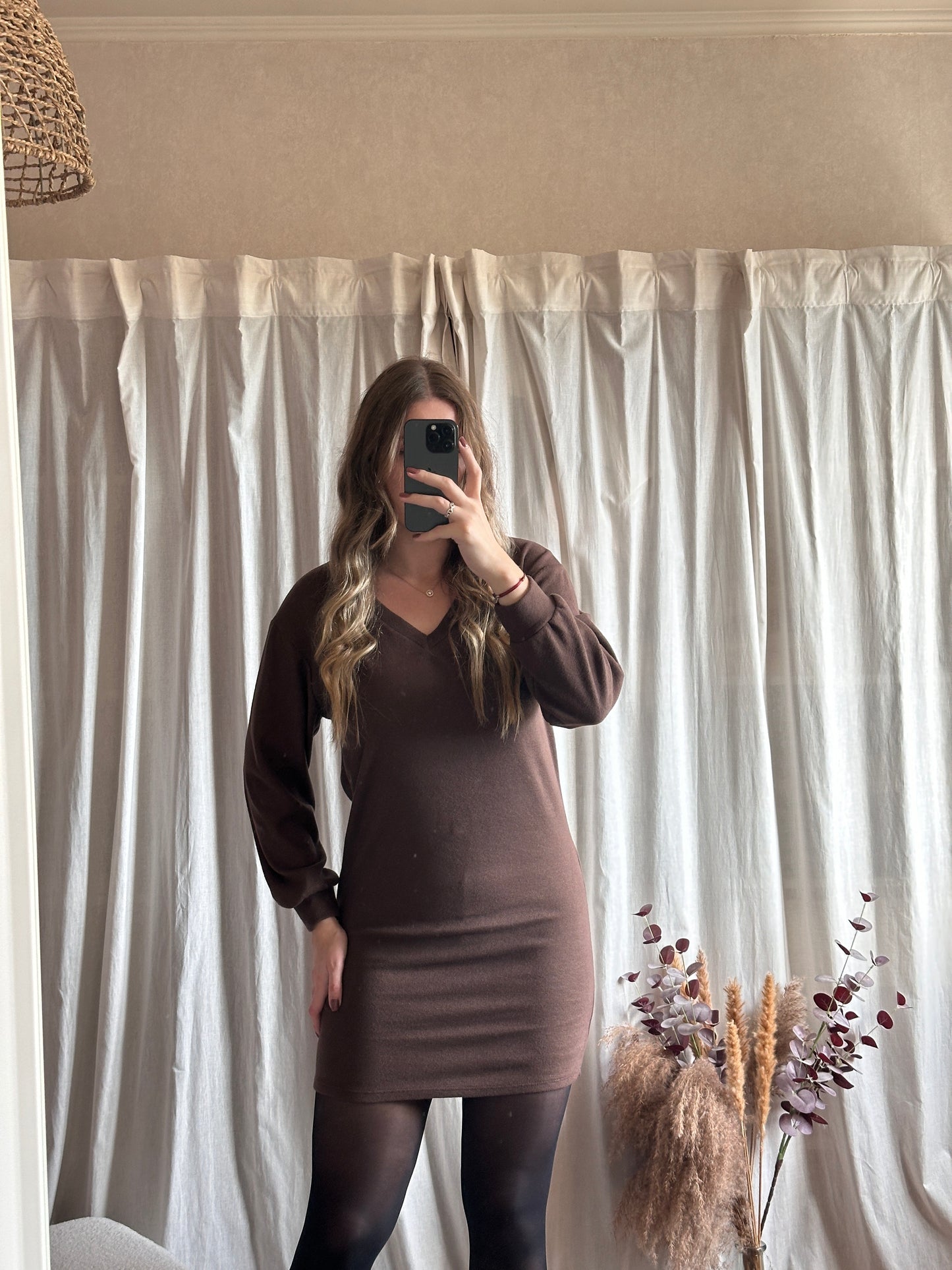 Robe pull chocolat