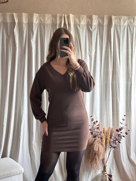 Robe pull chocolat