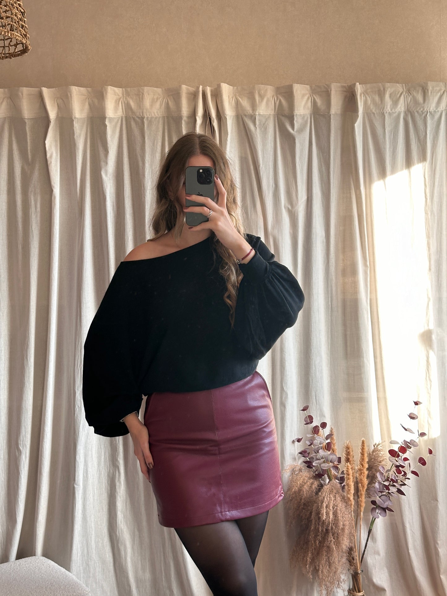 Top épaule dénudé noir