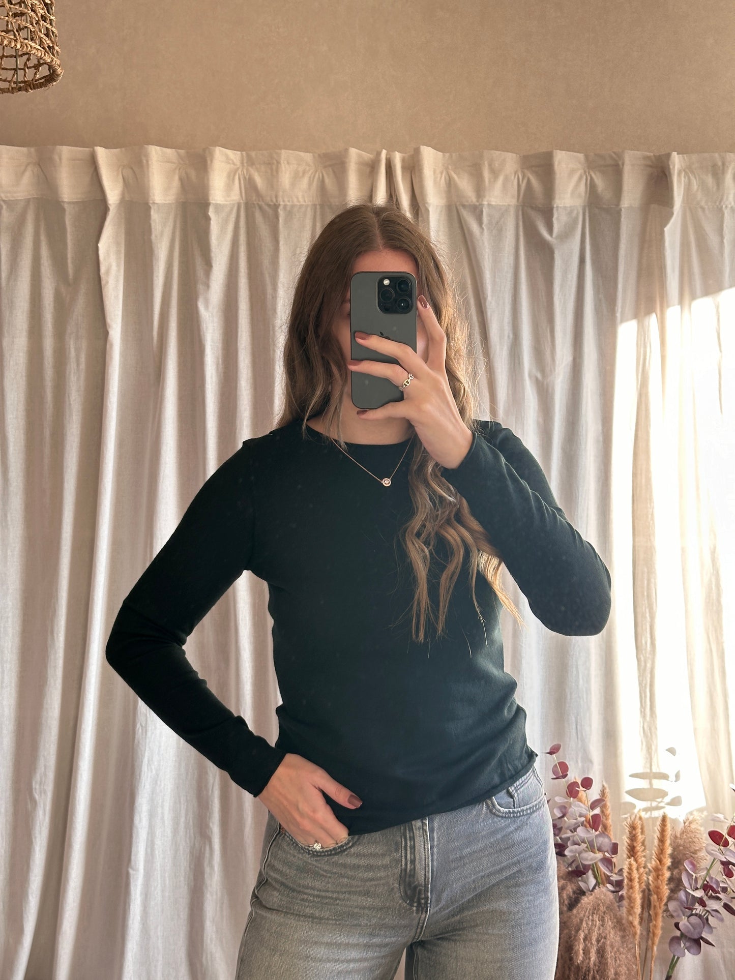 Top manche longue noir