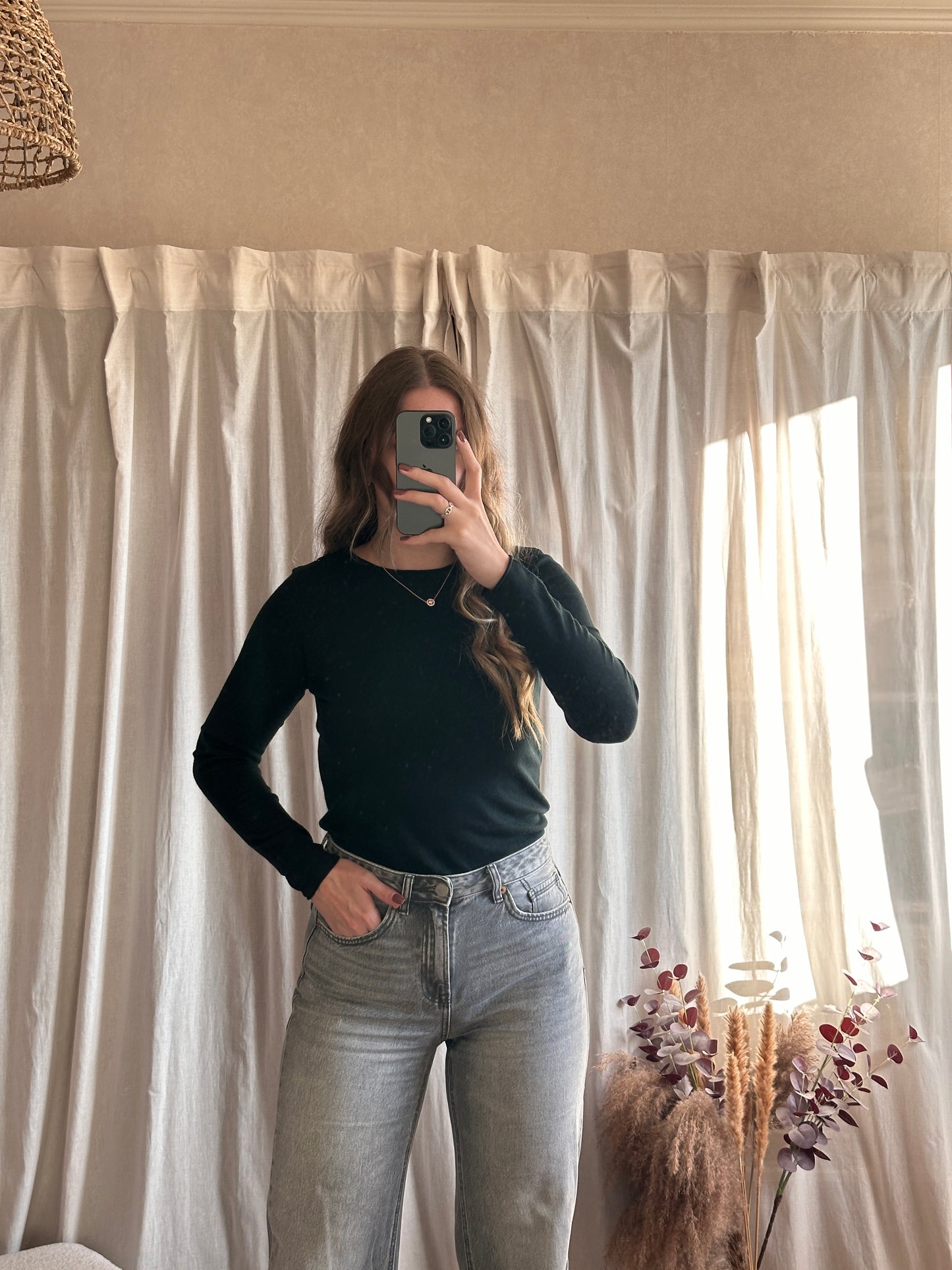 Top manche longue noir