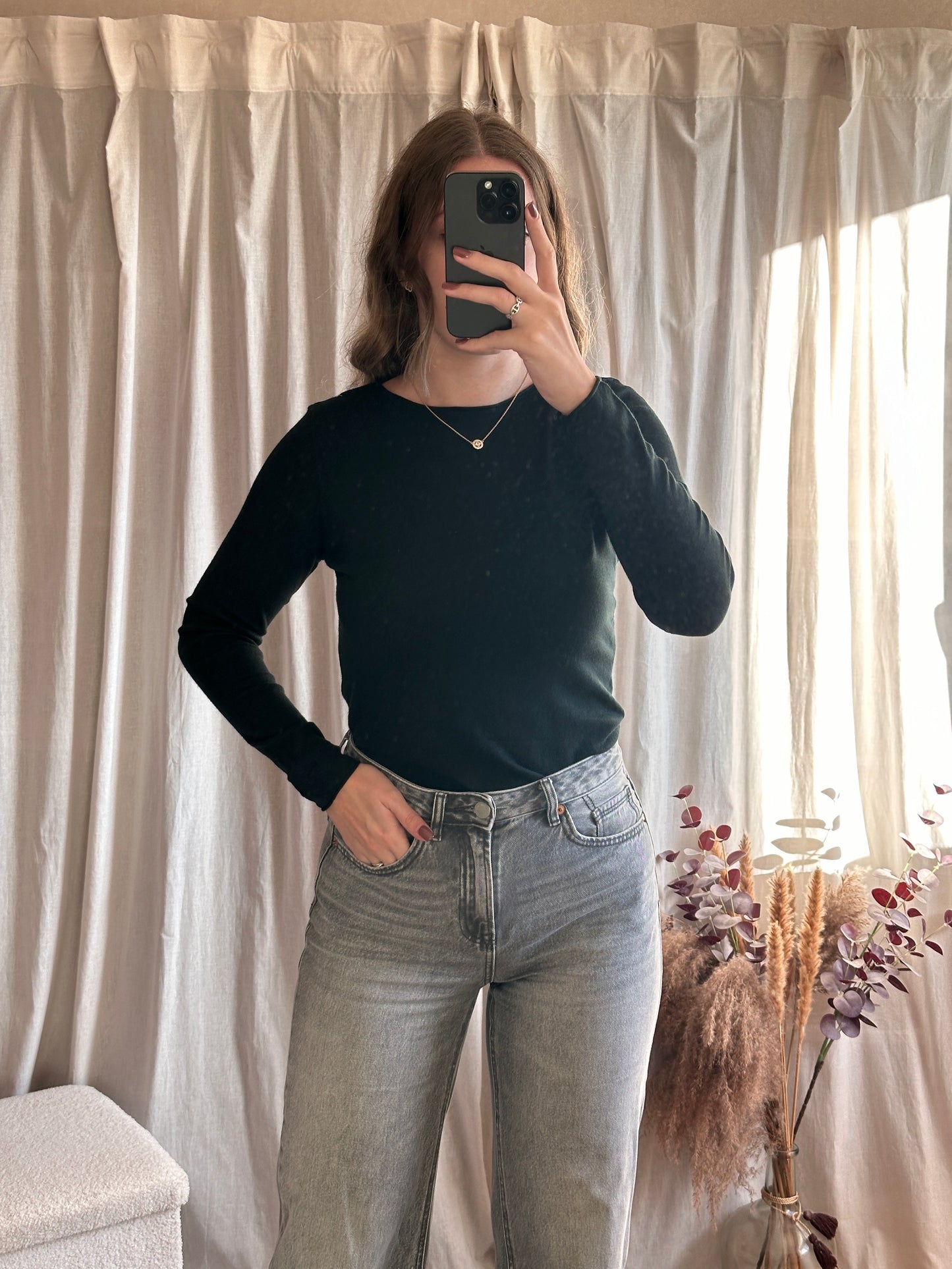 Top manche longue noir