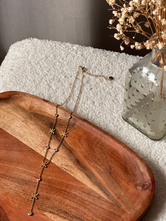 Collier Y doré
