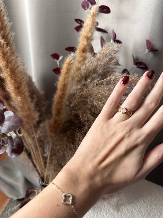 Bague dorée coeur
