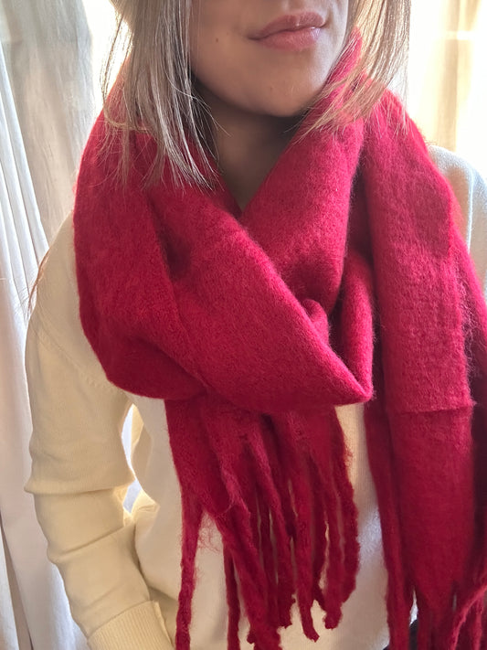 Echarpe douce bordeaux