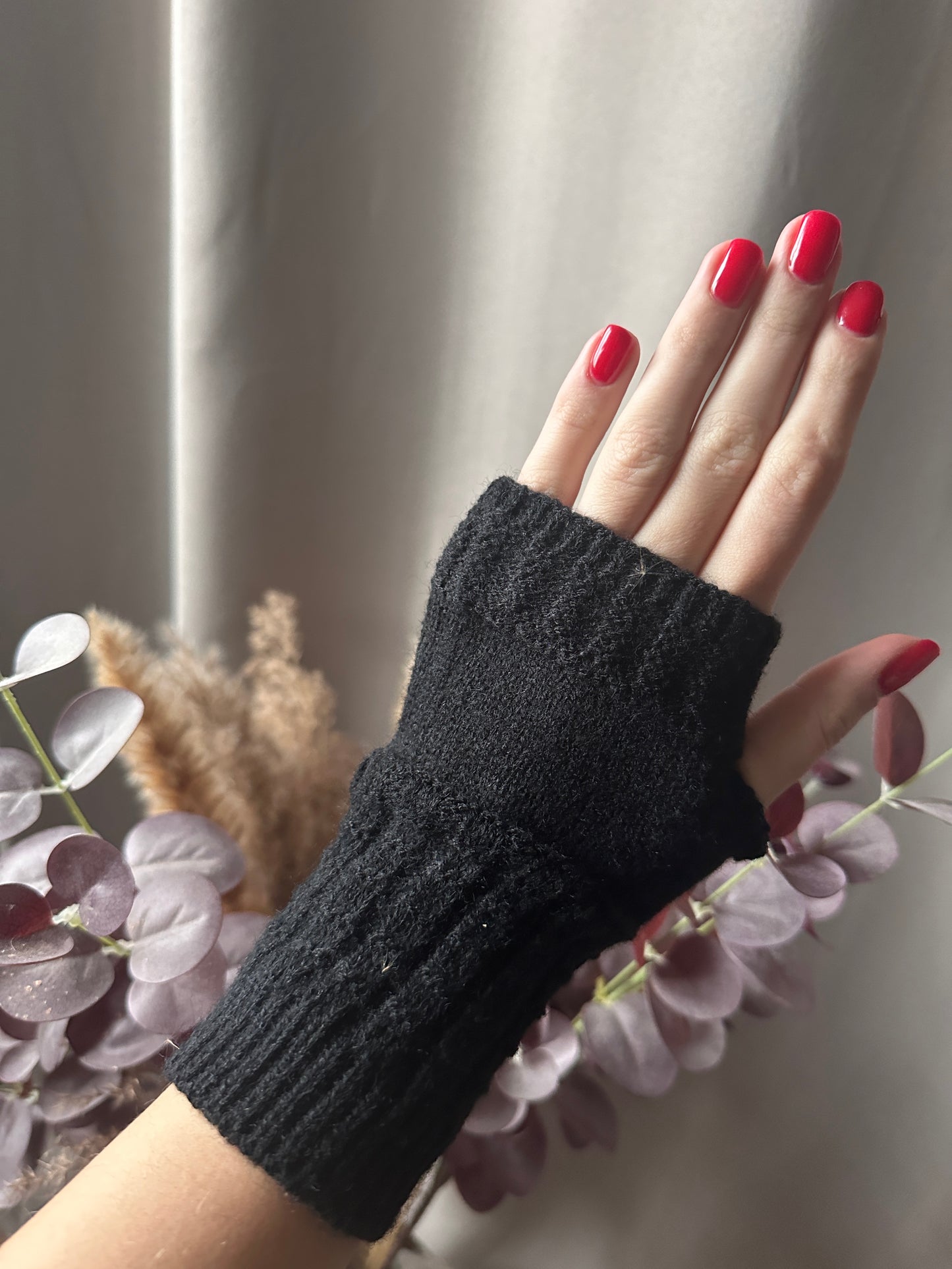 Mitaines courtes en noir