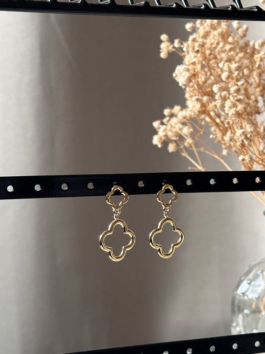 Boucles d'oreilles trèfle