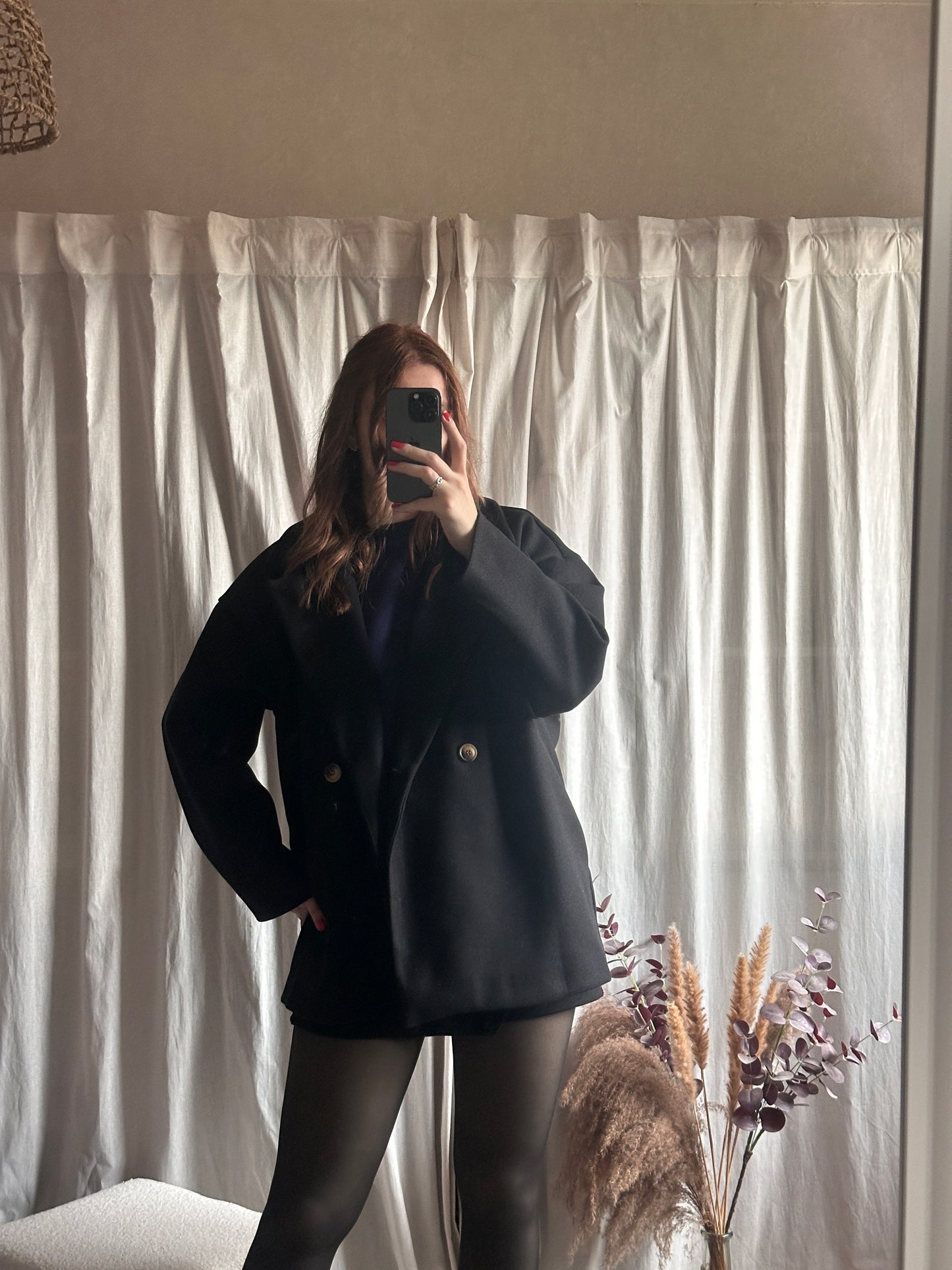 Manteau noir à boutons 🇮🇹