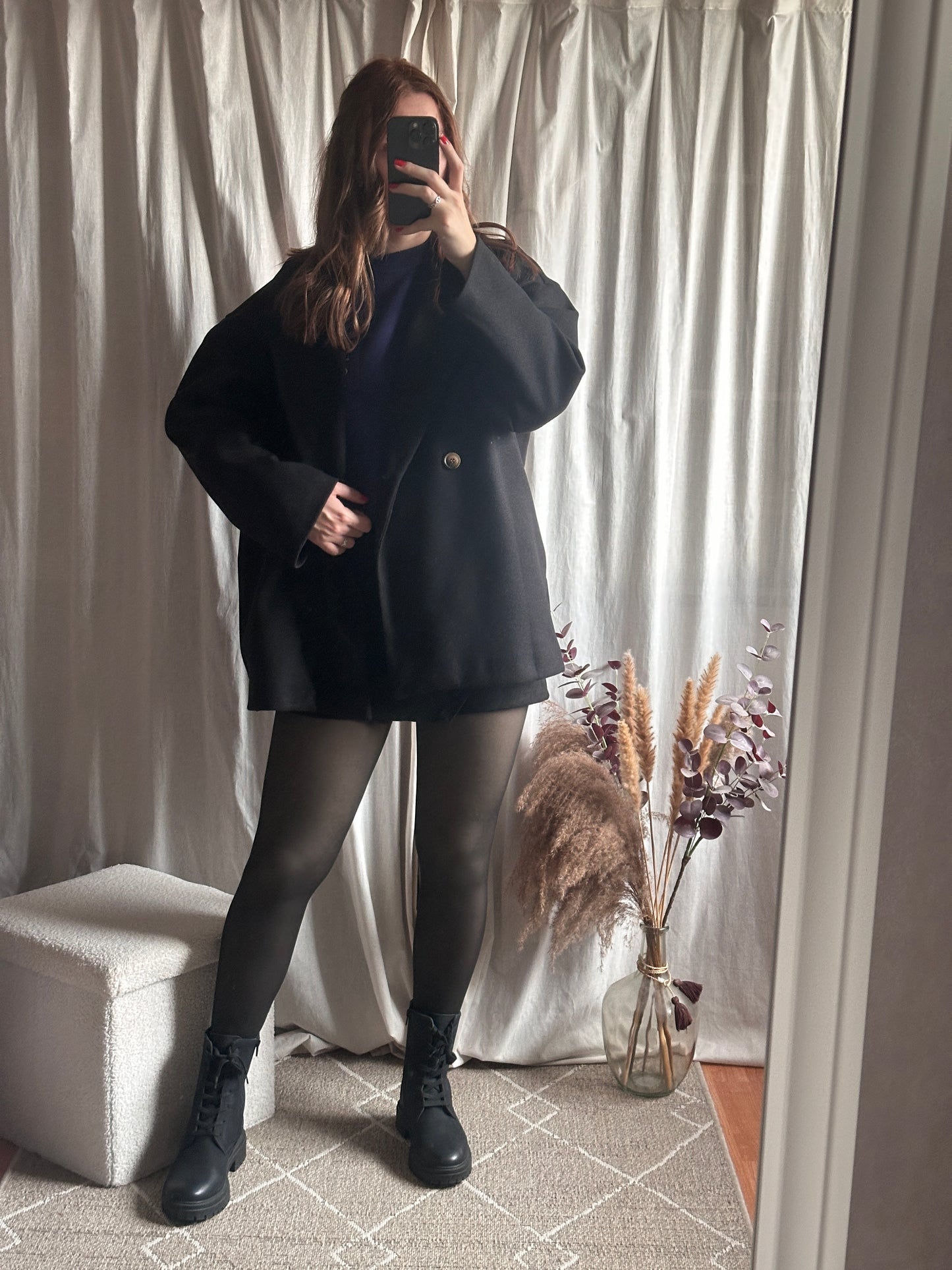 Manteau noir à boutons 🇮🇹