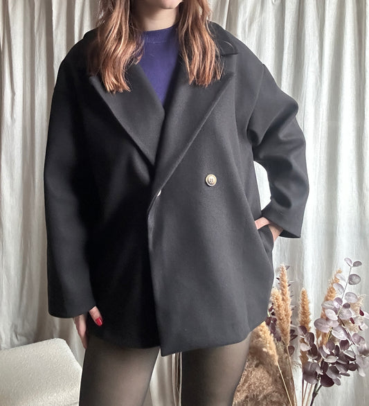Manteau noir à boutons 🇮🇹