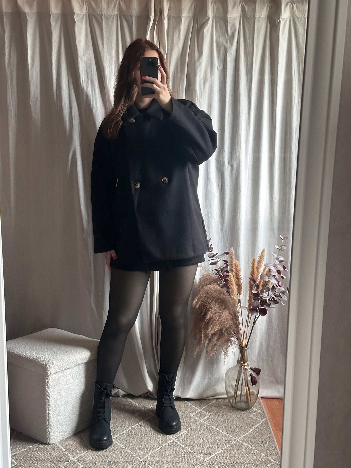 Manteau noir à boutons 🇮🇹