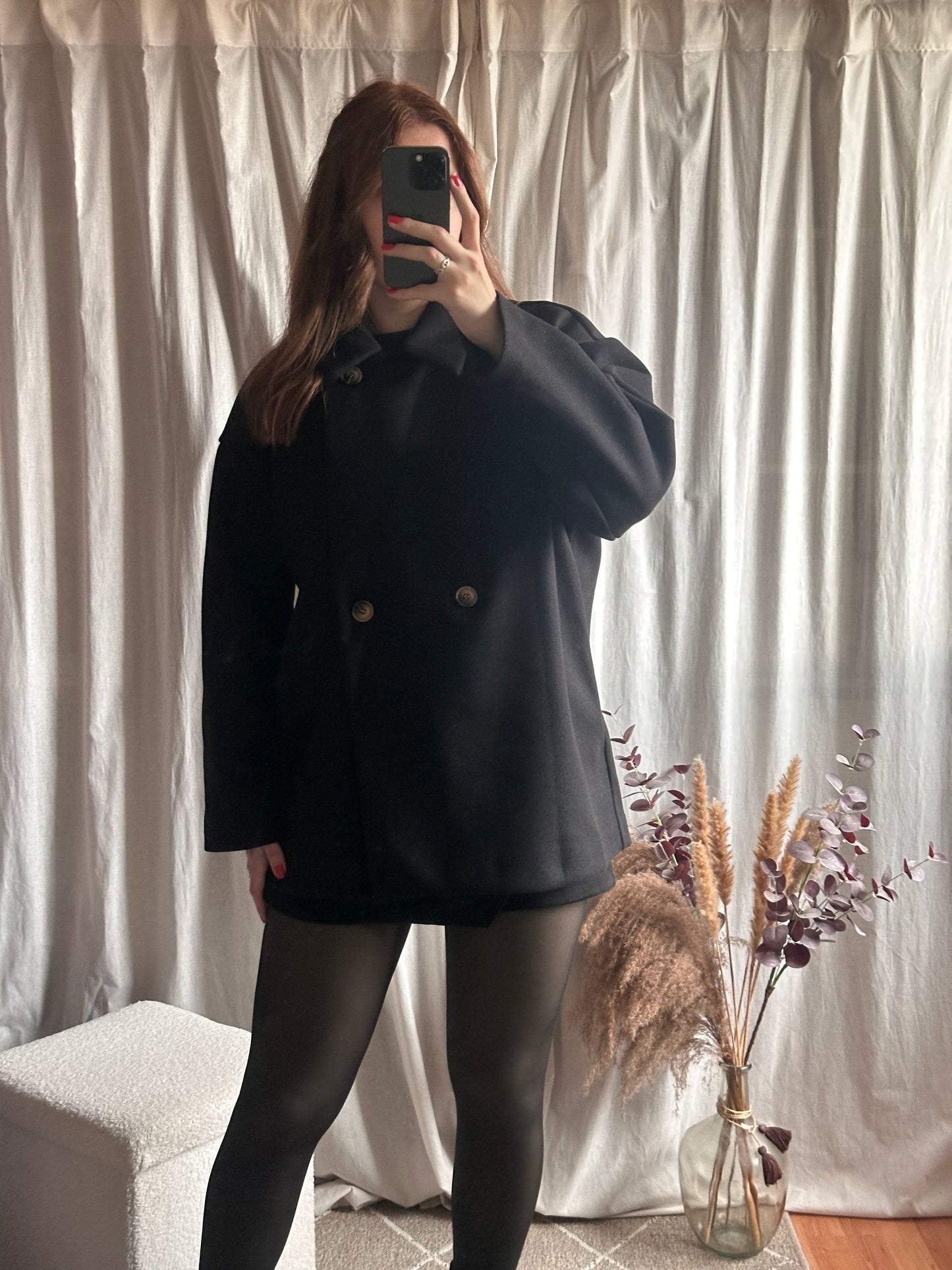 Manteau noir à boutons 🇮🇹