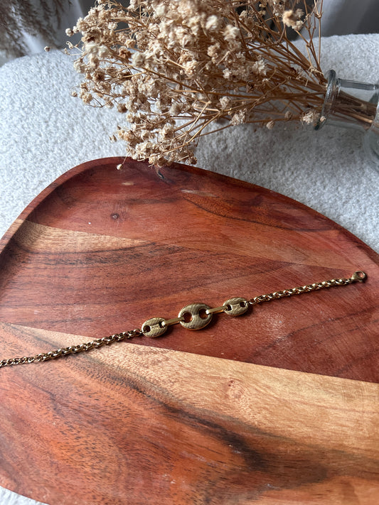 Bracelet maille doré