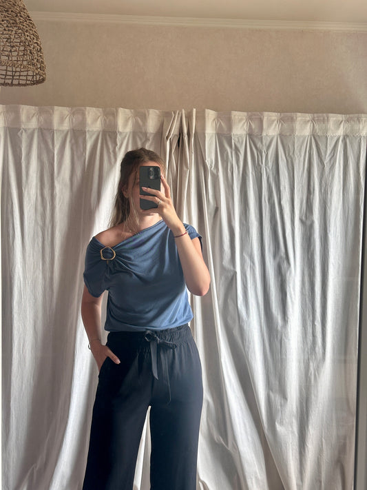 Top manches courtes bleu jean 🇮🇹