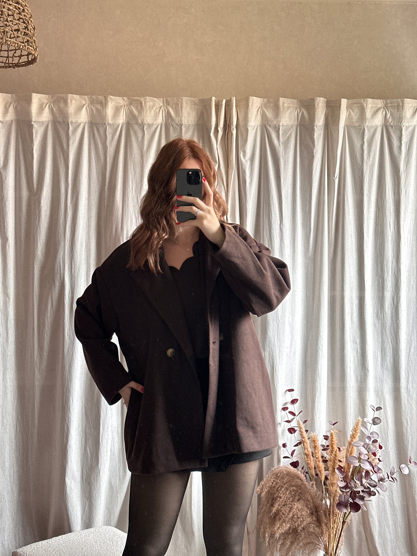 Manteau chocolat à boutons 🇮🇹
