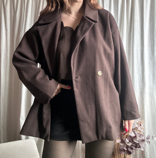 Manteau chocolat à boutons 🇮🇹