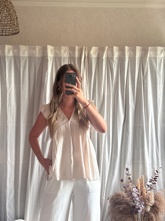 Top col V beige 🇮🇹