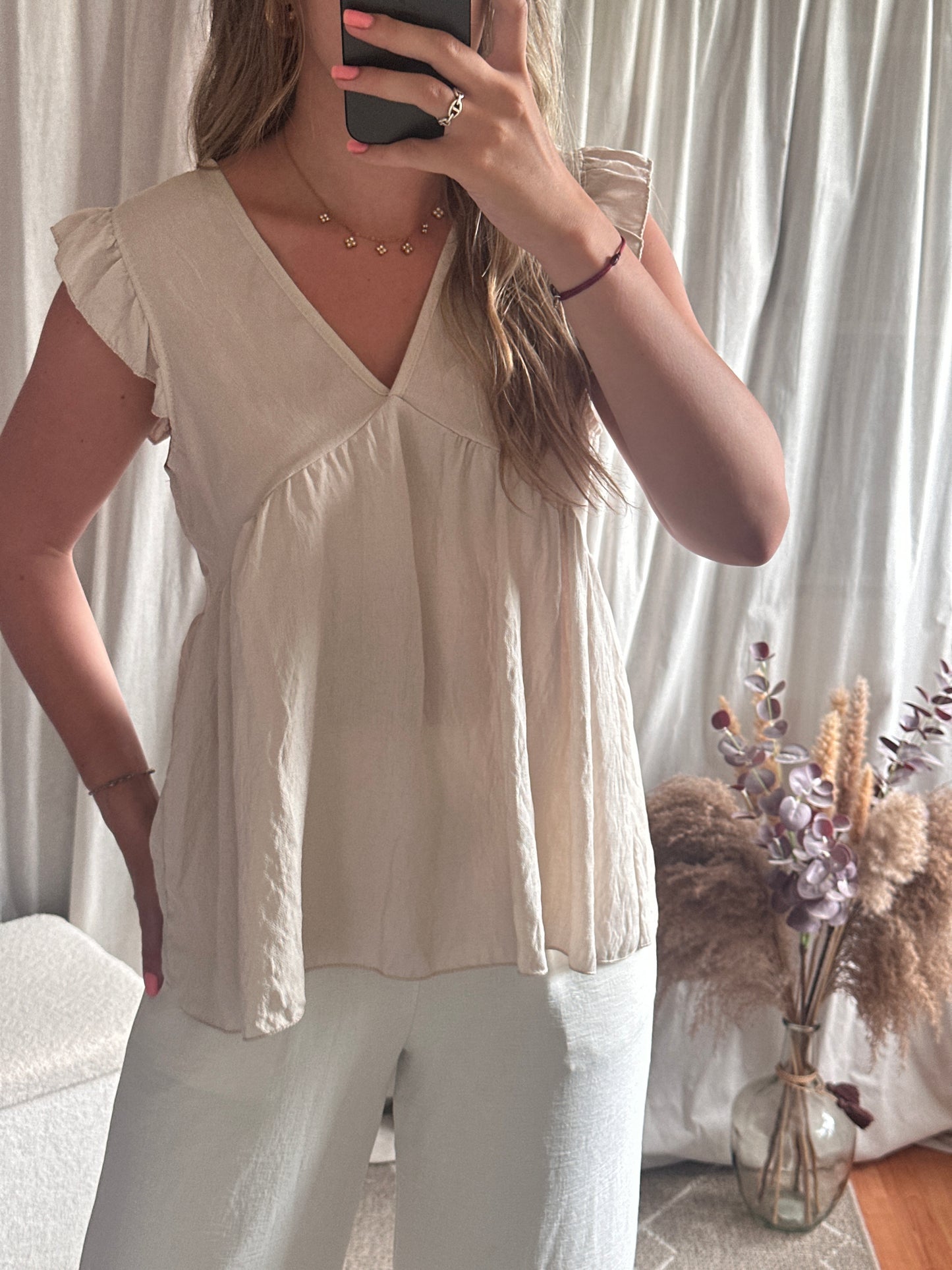 Top col V beige 🇮🇹