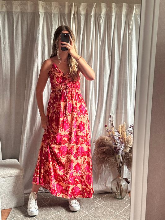 Robe longue rouge