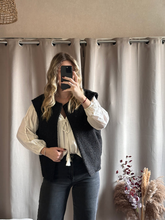 Veste sans manches noir 🇫🇷