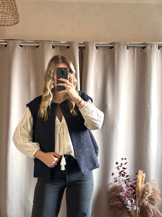 Veste sans manches bleu marine 🇫🇷