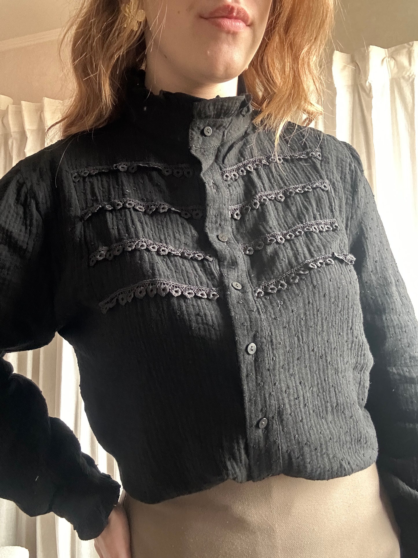 Chemise noir 100% coton