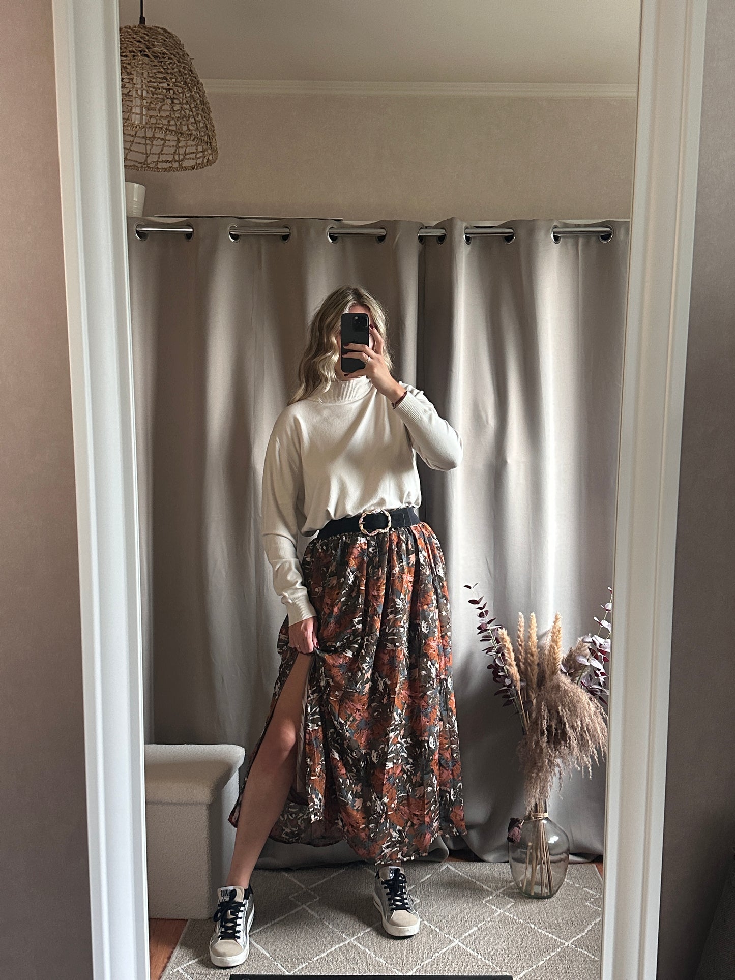 Pull col montant doux Ecru