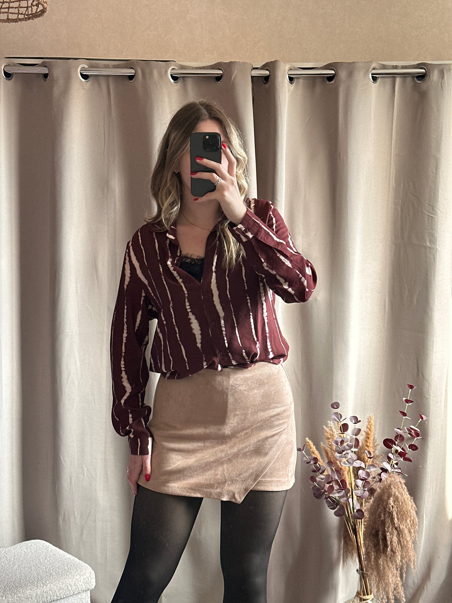 Jupe short beige