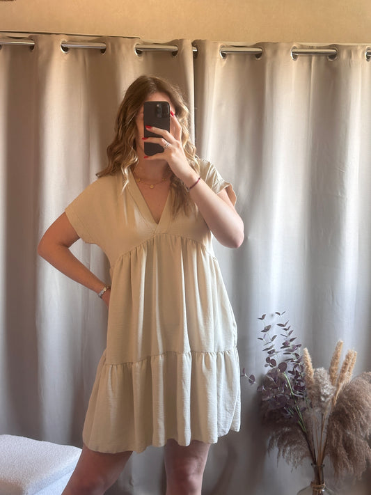Robe courte beige 🇫🇷