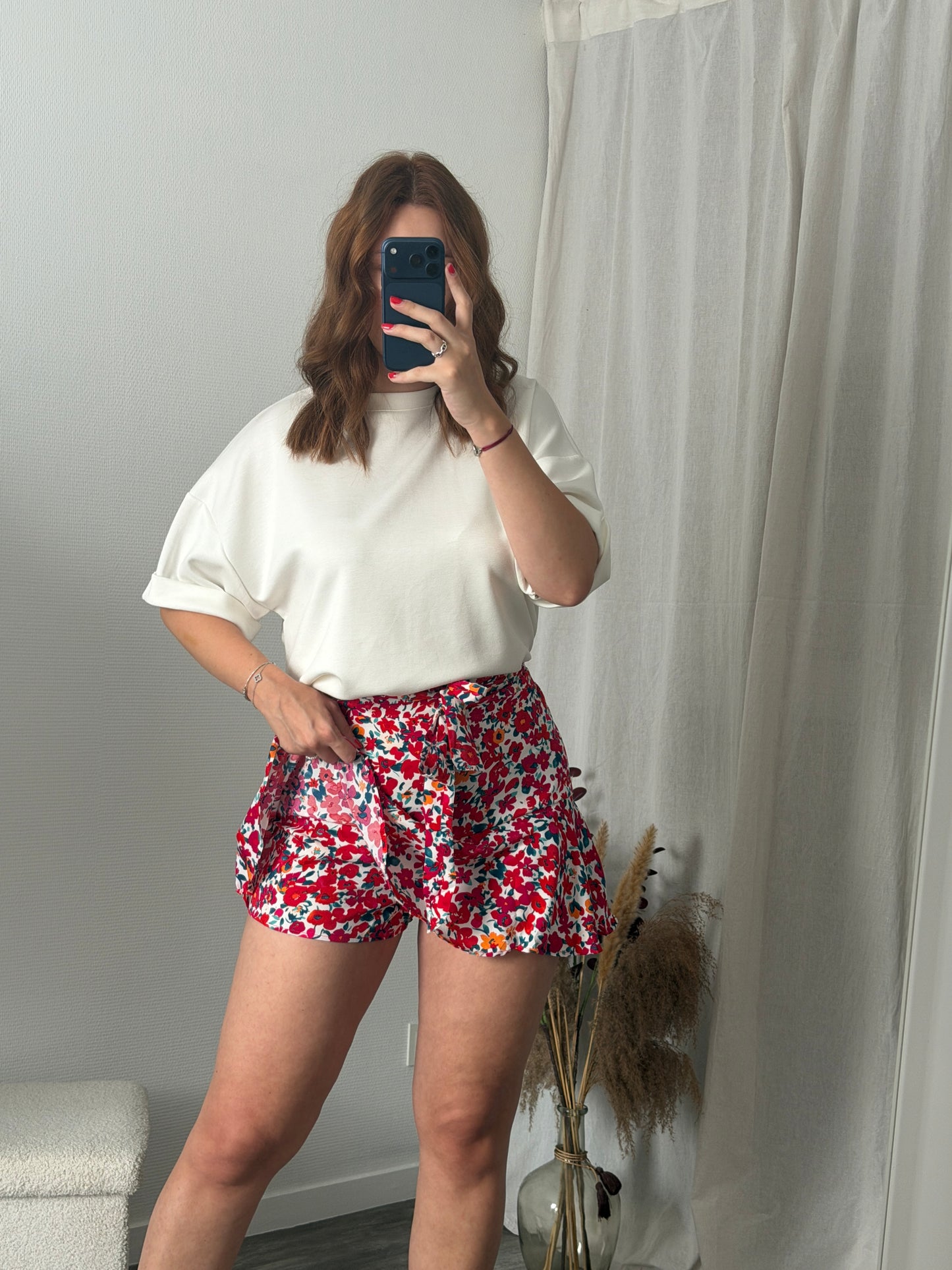Jupe short fleurie
