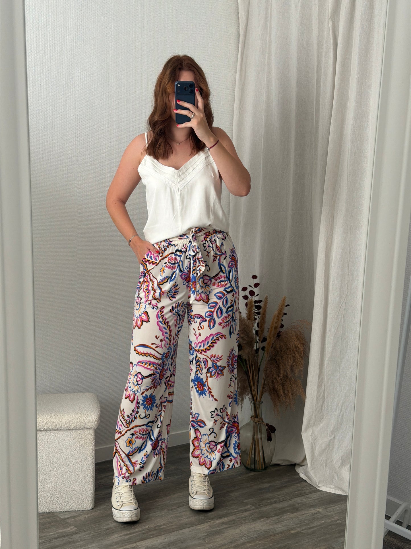 Pantalon fluide à motifs