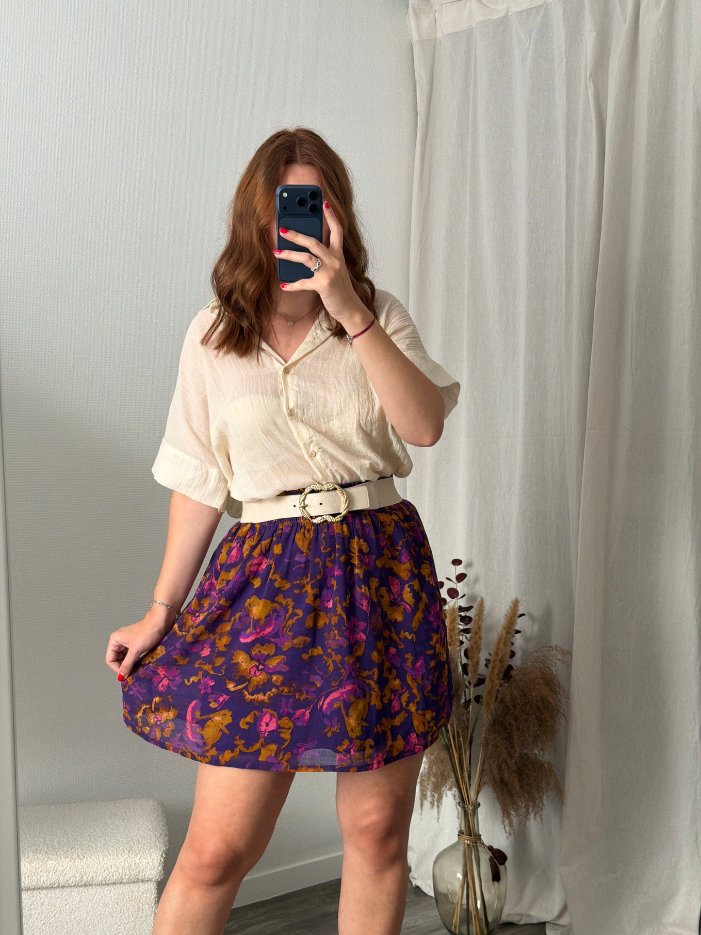 Chemisier beige oversize