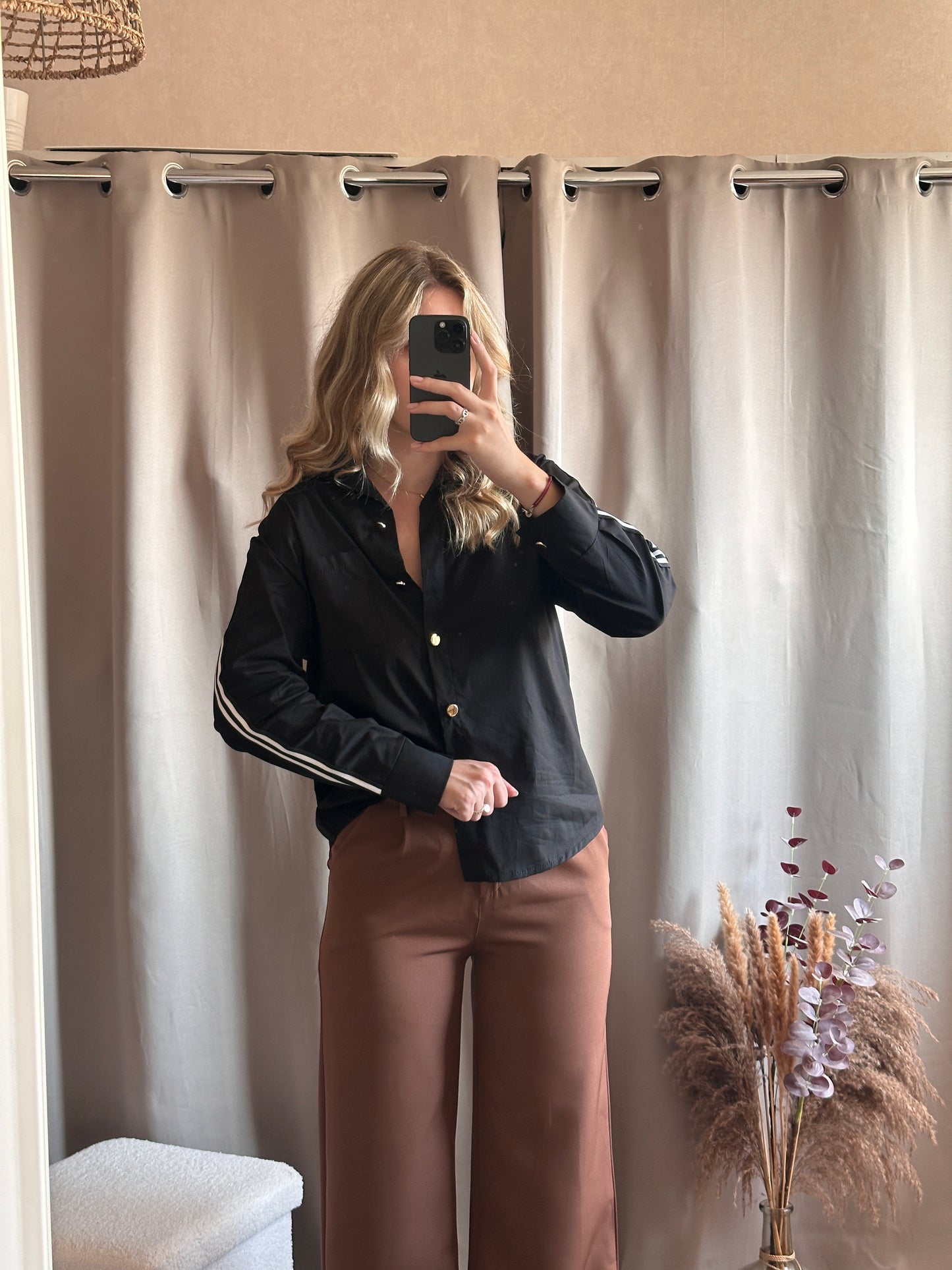 Chemise noir en coton