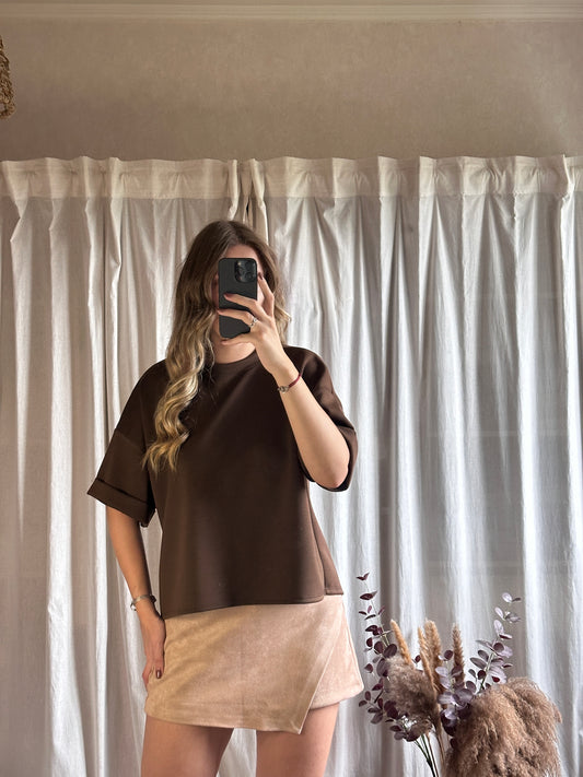 T-shirt oversize chocolat 🇮🇹