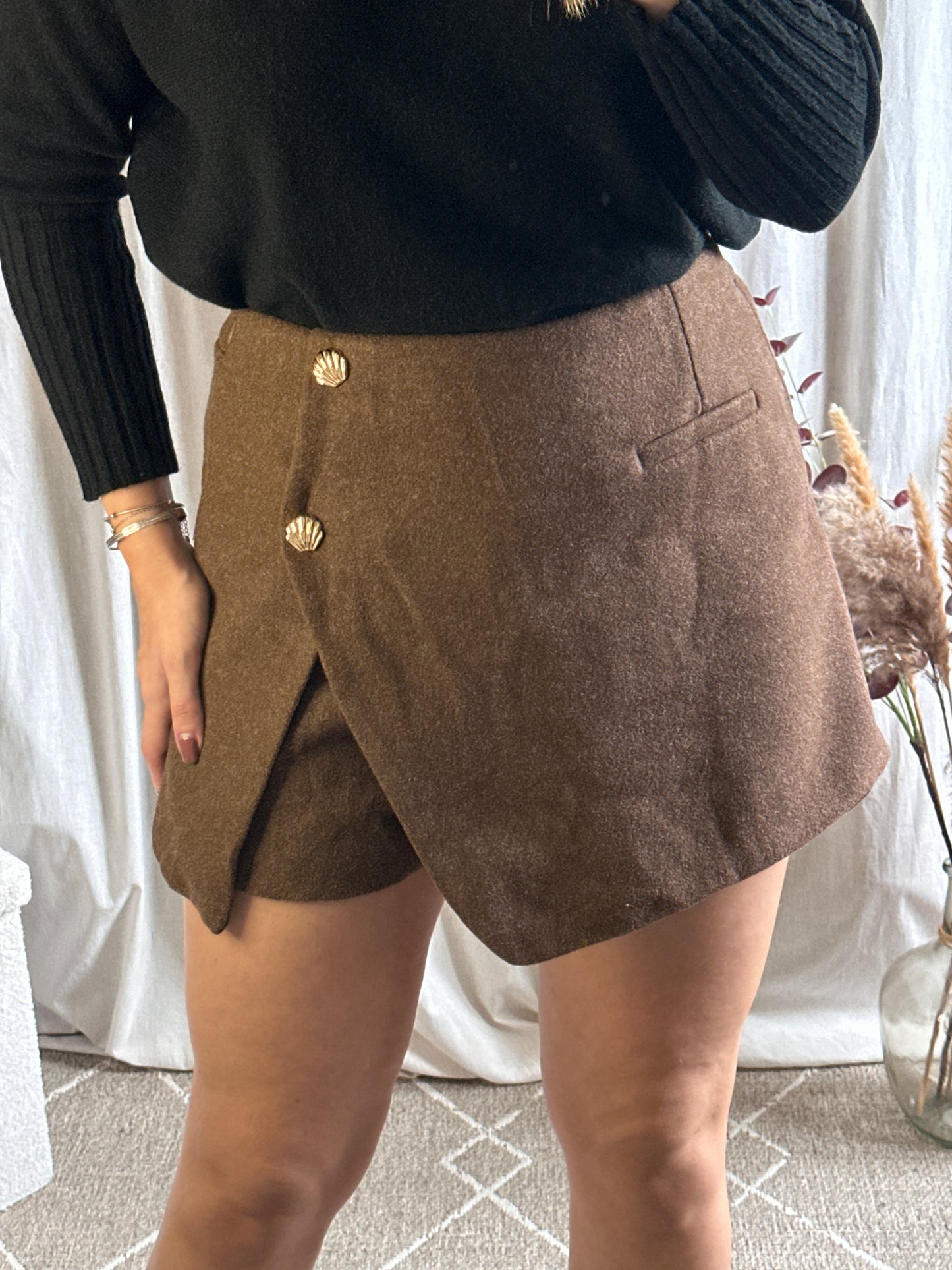 Jupe short choco