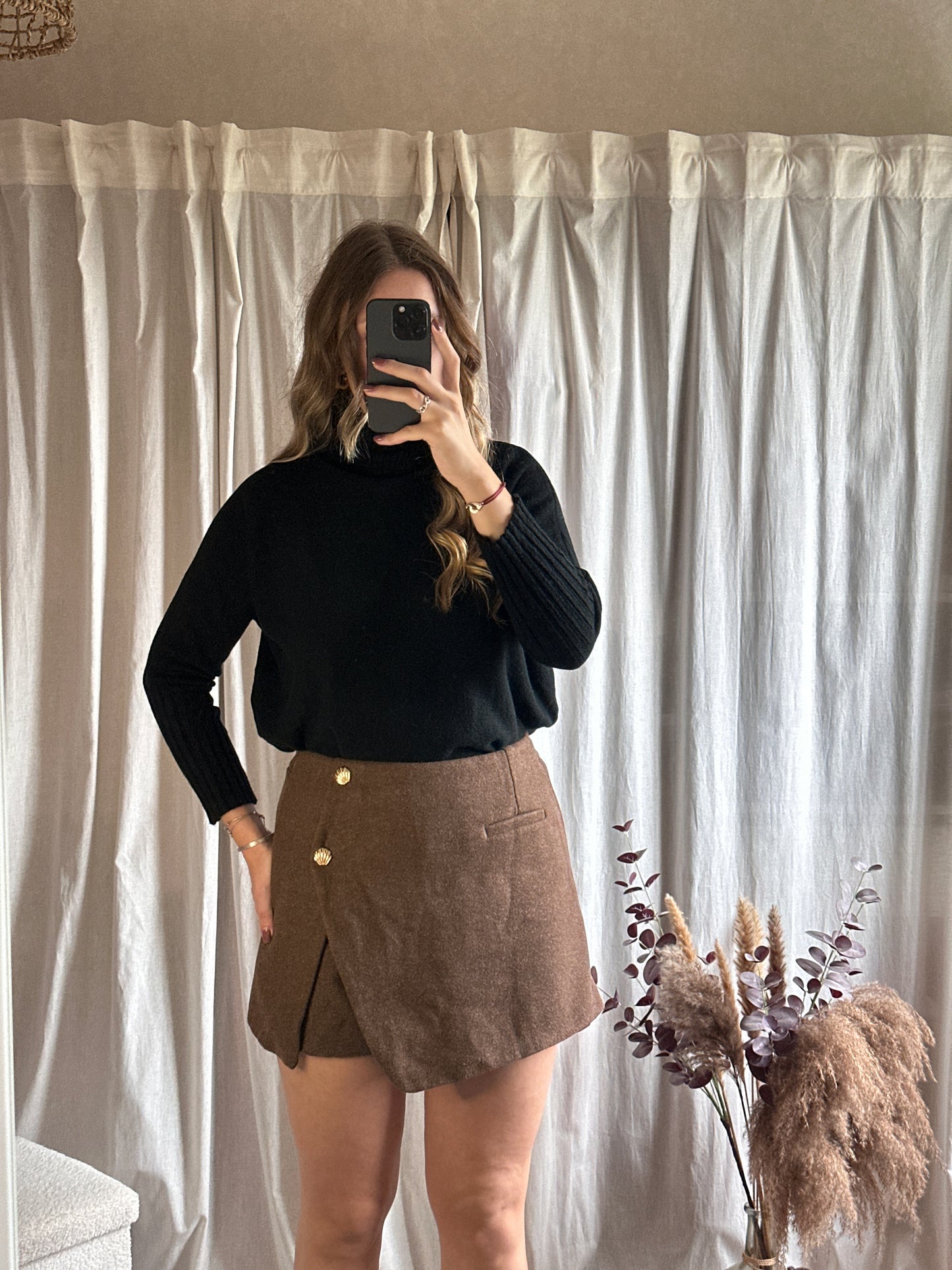 Jupe short choco
