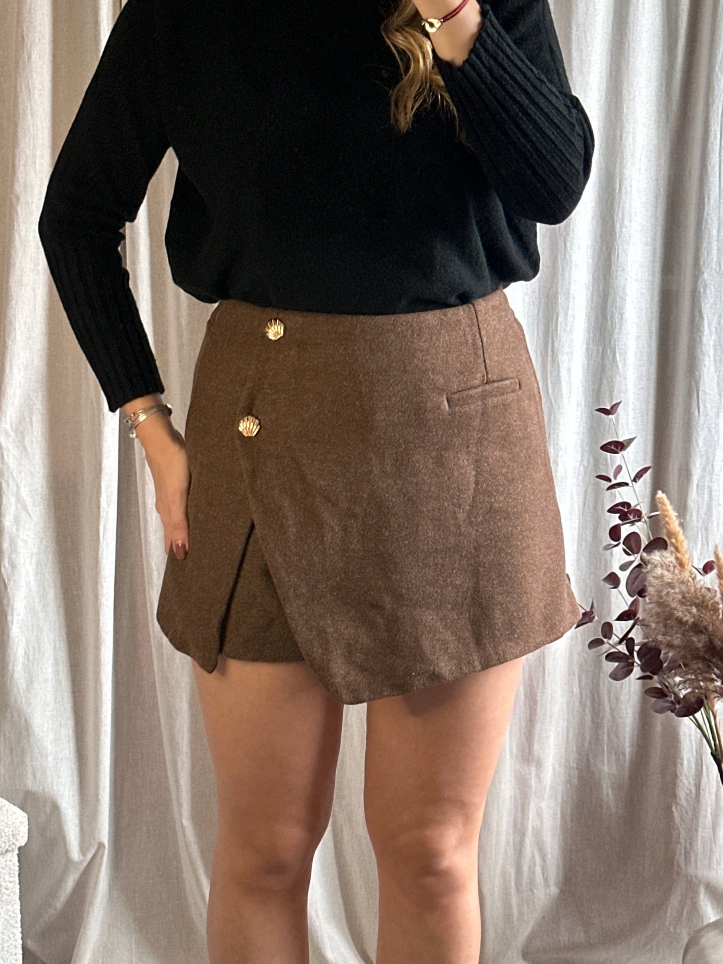 Jupe short choco