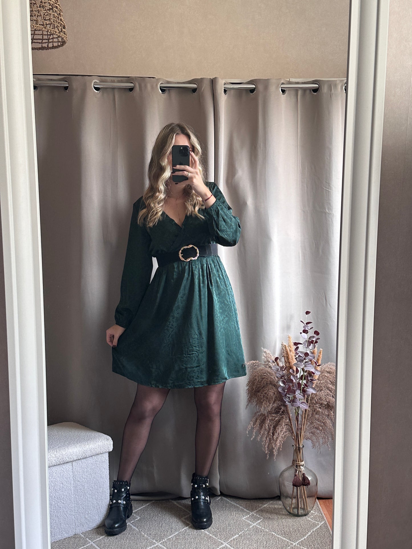 Robe courte verte