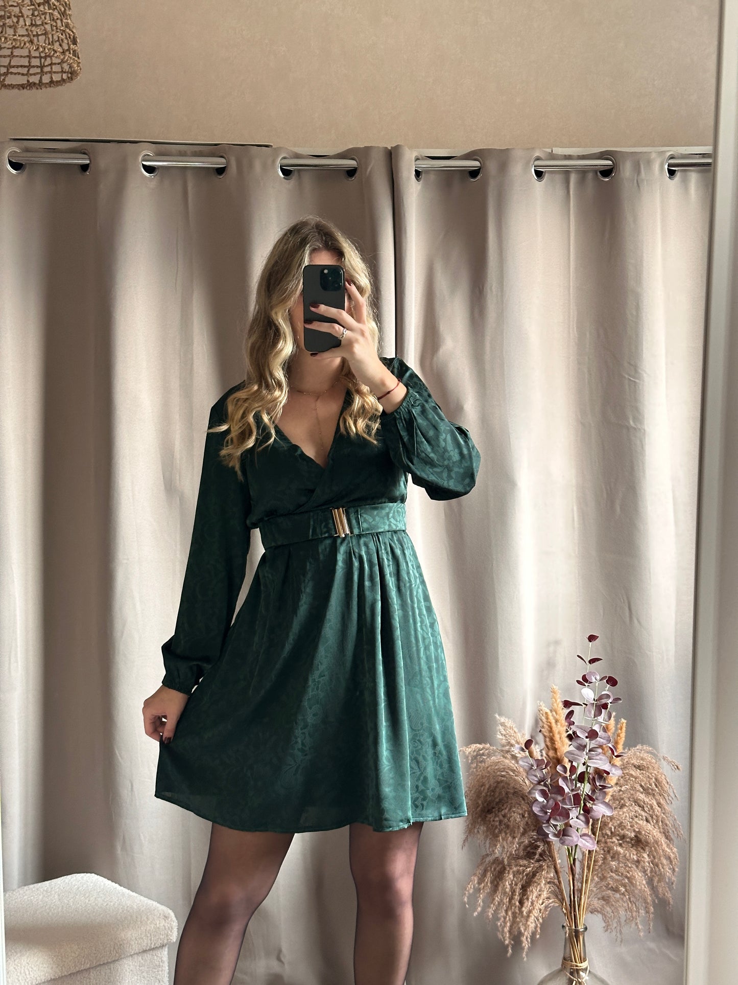 Robe courte verte