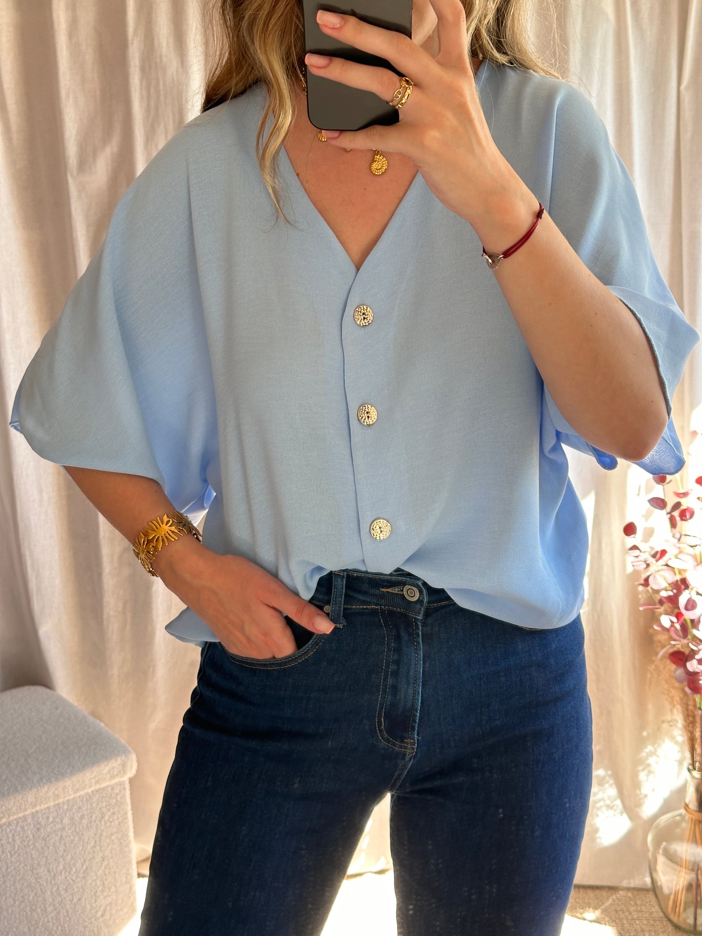 Blouse bleu ciel 🇮🇹