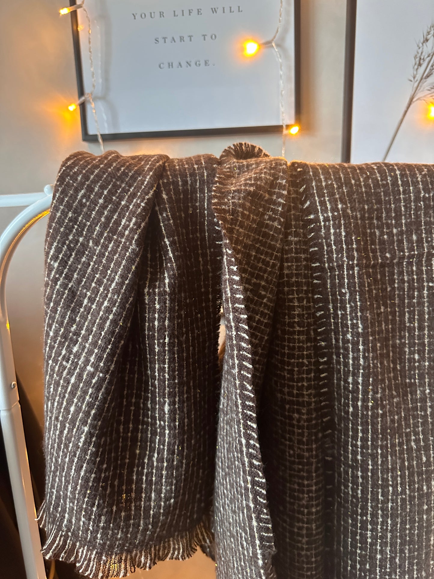 Echarpe douce marron