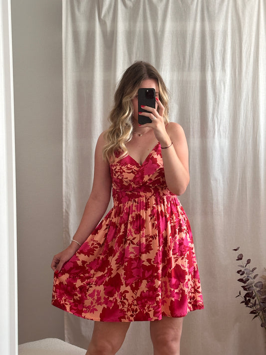 Robe courte rouge